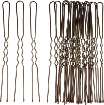 Haarsoires Styling Tool - Haardotspelden 8cm – Metalen Haarpinnen – Bruin – Set van 24 - Knotspelden voor Opsteekkapsels & Knot - Opsteekspelden - Sierpinnen voor Opsteekkapsels - Hair Pins