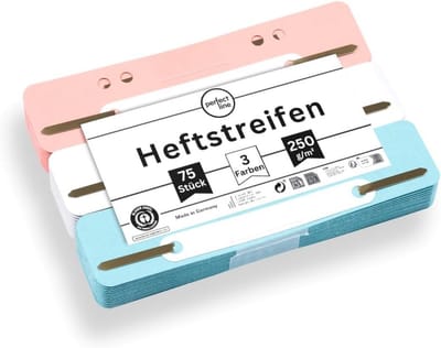 SnelShoppen - Perfect Line 75 Lijmstiften, Gerecycled Karton, 250 g/m², Duurzaam, Blauw, Roze, Lichtblauw, Creatief Knutselen, Kantoor, Feest