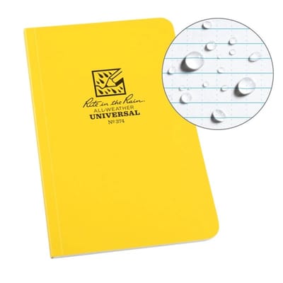 Rite in the Rain All-Weather Notebook - Geel - Nr. 374 - 12x18cm