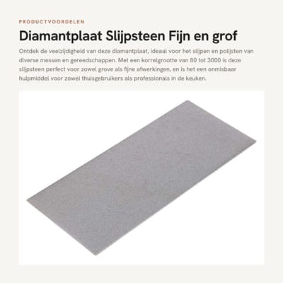Dailygoods- Slijpsteen 80-3000 korrel - Diamantslijpsteen - Slijpsteen voor messen - Slijpsteen set - Polijsten - Fijn geslepen diamantmateriaal - Slijpplaat