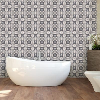 Zelfklevende tegelmuurstickers voor keuken en badkamer - 30 cementtegelstickers (Azulejos Alinea) - 30 stickers 20x20cm