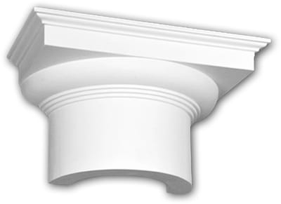 Halve zuilen kapiteel 115005 Profhome Zuil Sierelement Dorische stijl wit