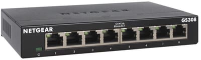 NETGEAR GS308 - Netwerk Switch - Unmanaged - 1 Gbps - 8 poorten