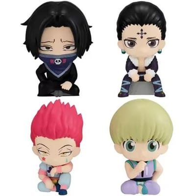 6cm 6 stuks Set Anime Hunter X Hunter Gon·Freecss Killua Zoldyck Kurapika Actiefiguren Mini Model Poppen Auto Accessoires Speelgoed Schattig Cadeau black