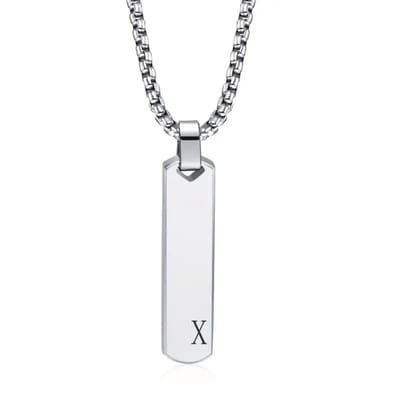 Livano Ketting - Heren - Staal - Nep zilver - Met Hanger - X