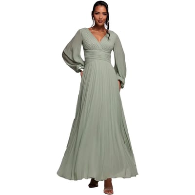 Ballonmouwen Chiffon Jurk Dames Goddiva