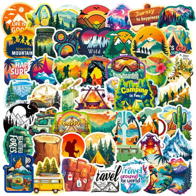 50 stuks Outdoor Wandelen Avontuur Kamperen Kamperen Bergbeklimmen Sport Graffiti Stickers
