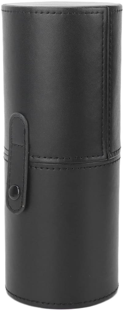 Dailygoods- Make-upborstelhouder Draaibaar - Make-up Organizer - Opbergdoos - PU - Roestvrij Staal - 17,5 x 6,5 x 6,5 cm
