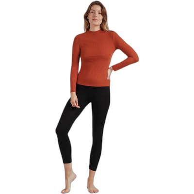 Dames lange mouwen warme geribbelde T-shirt Admas