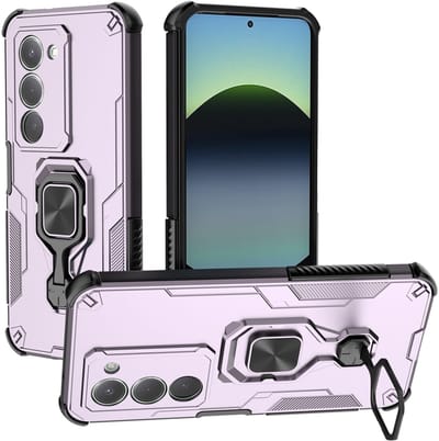 MobyDefend Hoesje - Geschikt voor Xiaomi Redmi 15 5G - Dubbelgelaagde Pantsercase Met Standaard - Roze