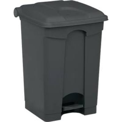 Pedaalemmer van polyetheen 45 l, grijs