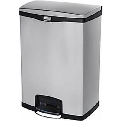 Rubbermaid Slim Jim Front Step Pedaalemmer RVS 90ltr GE939 - Horeca