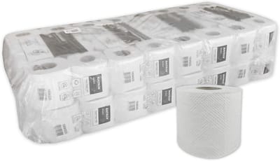 Toiletpapier 2-laags Wit Gerecycled - 8 Pakken á 8 Rollen (Totaal 64 Rollen)