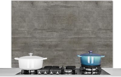 Spatscherm keuken 120x80 cm - Kookplaat achterwand Structuur - Beton print - Steen - Patronen - Muurbeschermer - Spatwand fornuis - Hoogwaardig aluminium