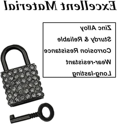 Decoratieve Mini Vierkante Hangslot Set van 2 - Sleutel voor Sieraden, Dagboeken en Tassen Accessoires (Zilver)