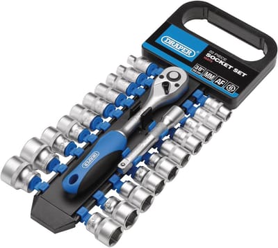 Vierkante Aandrijving Gecombineerde MM/AF Socket en Ratel Set - 22 Stuks 3/8 inch