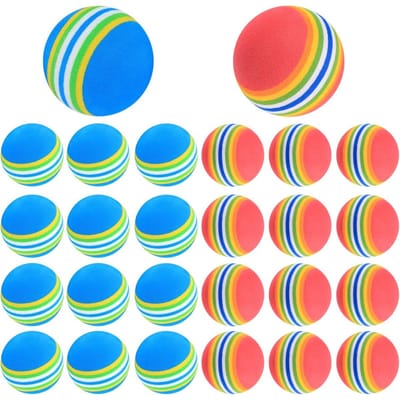 Golfbalschuim - Oefengolfballen - Air Ball Golf - Beginnersschuimballen - Kindergolftraining - 26 stuks - Rood en Blauw