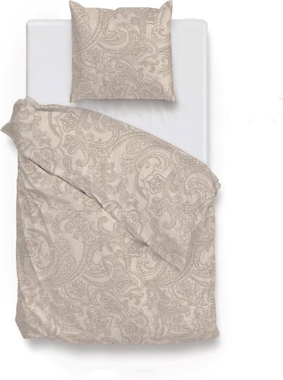 Zohome Paisley-di-Lino Dekbedovertrek - Eenpersoons - Katoen - 140x200-220cm - Beige