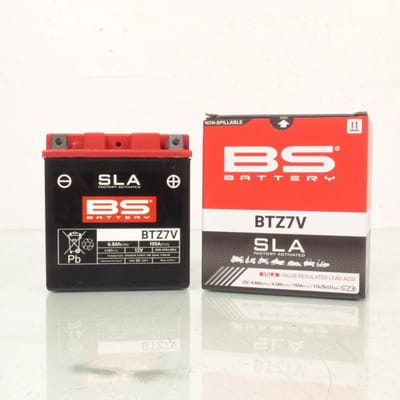 Batterie SLA BS Battery pour Scooter Yamaha 125 X-Max 2021 à 2025 YTZ7V / 12V 6.8Ah Neuf