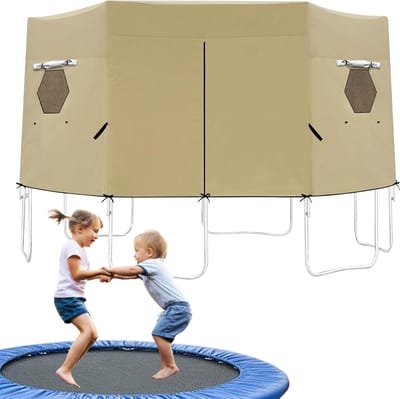 Trampoline Tent - Zonnedak Afdekking - Buiten Ontspanning - Waterdicht Scheurvast - Tot 3 Meter - Zwart