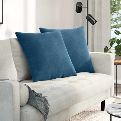 vidaXL - Zitkussens - 2 - pcs - Blauw - 80 - x - 80 - cm - Corduroy - stof