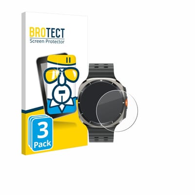 BROTECT - Glas Screenprotector voor Samsung Galaxy Watch Ultra / Ultra 2 (47 mm) - Gehard Beschermglas 9H 3 Stuks