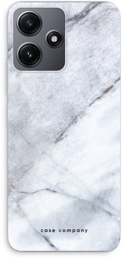 Case Company® - Hoesje geschikt voor Xiaomi Redmi 12 hoesje - Witte marmer - Soft Cover Telefoonhoesje - Bescherming aan alle Kanten en Schermrand