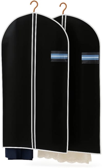 Lomera Kledinghoes Met Rits - Kledingbescherming - Stofbestendig - Kleding Opbergen - Kijkvenster - Kledinghoezen Set - Kledinghoezen 2 Stuks - Kleding Tegen Stof