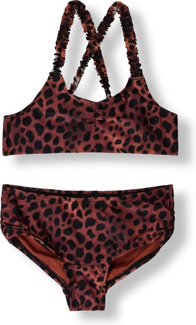 Beachlife Leopard Lover Bikiniset Zwemkleding Meisjes - Bruin - Maat 98/104