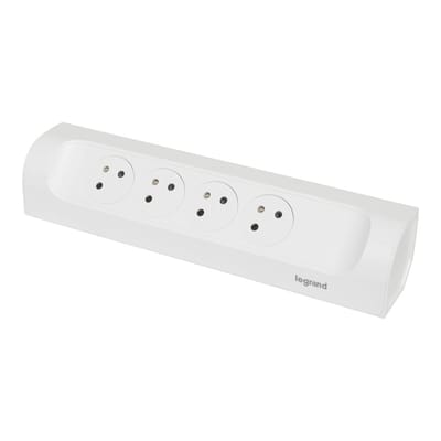 Legrand Inbouwstopcontact 4x2P Zonder Snoer Wit 90 Graden (Europese Stekkerdoos) - 049408 [5 stuks]