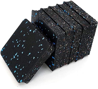 Loopband Matten - Fitnessmatten Rubber - Vloer Beschermen - Geluidsdempend - 10x10x1.9 cm - Zwart