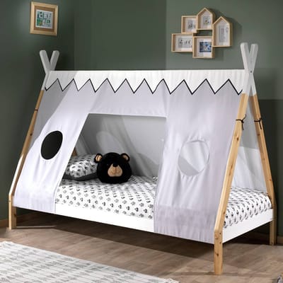 Dream Tree Tipi Bed 90 x 200 cm met Canvas Tito Grijs H158 cm