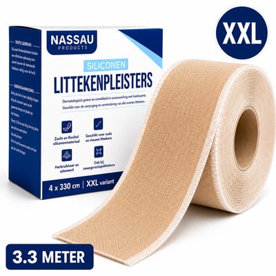 Siliconen Litteken Pleister Rol 4 x 330 cm – Vervager - Scar Sheets – Littekens Pleisters Tape – Striemen - Nassauproducts