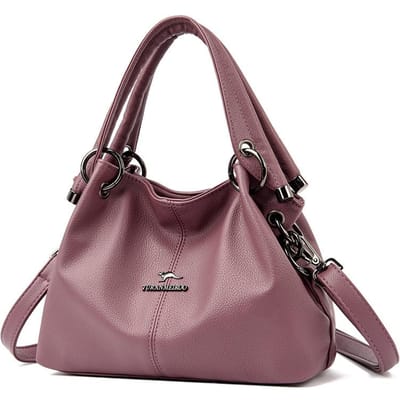 Nieuwe Dames Tote Bag Luxe Zacht Leer Dames Schoudertas Retro Effen Kleur Grote Capaciteit Mama Tas black