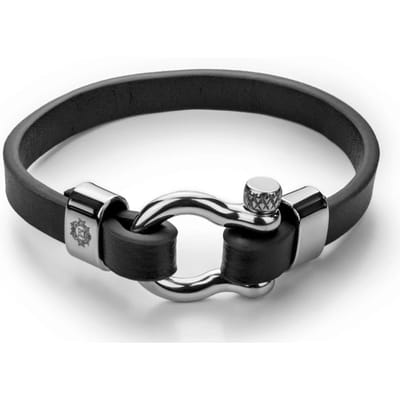 Monomen Men's Premium Genuine Nappa Leather Bracelet MM10826SB