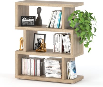 Boekenkast Fatt 3 - Opbergkast - Vakkenkast - 3 open vakken - Licht eiken - 100x115x38 cm