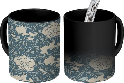 Magische Mok - Foto op Warmte Mokken - Koffiemok - Design - Noors - Wolken - Magic Mok - Beker - 350 ML - Theemok