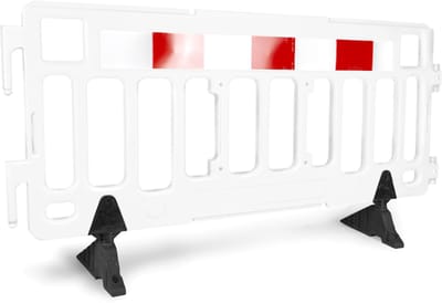 Rubbermagazijn - Kunststof hek - Wit - Afmeting = 200 x 100 cm - Afzethek