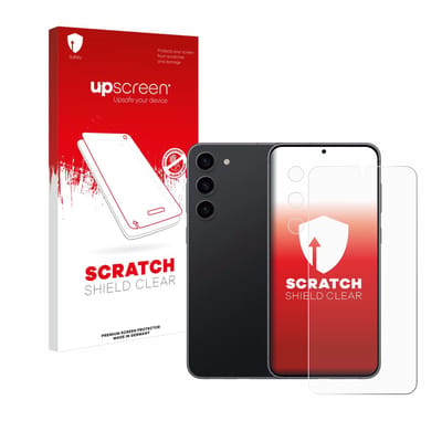 upscreen - Screenprotector voor Samsung Galaxy S23 (Voor+Camera) - Folie Beschermfolie transparant