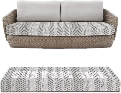 Bankkussen - Zitkussen Stoelkussen - Binnen Buiten - Verwijderbare Hoes - 120x55cm - Zwart