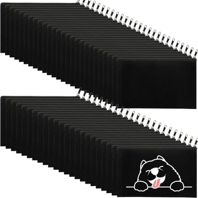 30 Stuks Zipper Tasjes van Stof, Zwarte Ritszakken 12x21cm, Kleine Cosmetica Tas voor Schilderen, Pennen, Knutselen en Kinderfeestjes