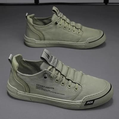 Baskets Mode Légères Antidérapantes Mocassins de Conduite Chaussures Homme Chaussures en Toile Homme Décontractées Bout Rond Confortables pour la Marche 43 vert