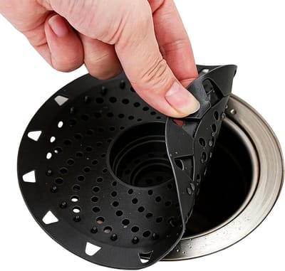 Haarvanger Afvoer - Douche Stopper - Verstopping Voorkomen - Antislip Stabiliteit - 13x2 cm - Zwart