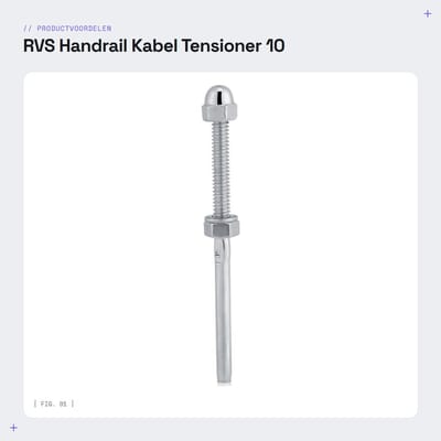 Dailygoods- Kabelspanner Set van 10 - Roestvrij Staal - Geschikt voor 1/8" Kabel - Draadbevestiging - Duurzaam - Schokbestendig