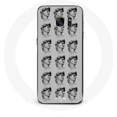 Samsung Galaxy S7 hoesje Standbeeld grijze achtergrond grijs