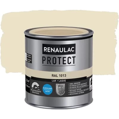 Renaulac Houtlak Protect - Zijdeglans - Parelwit Ral 1013 - 250ml