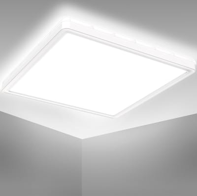 B.K.LICHT - LED Badkamerverlichting - badkamer plafonniére - IP44 - neutral wit licht 4.000K - 18W - 29x29 cm