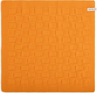 Knit Factory Gebreide Keukendoek - Keukenhanddoek Uni - Handdoek - Vaatdoek - Keuken doek - Orange - Oranje - 50x50 cm