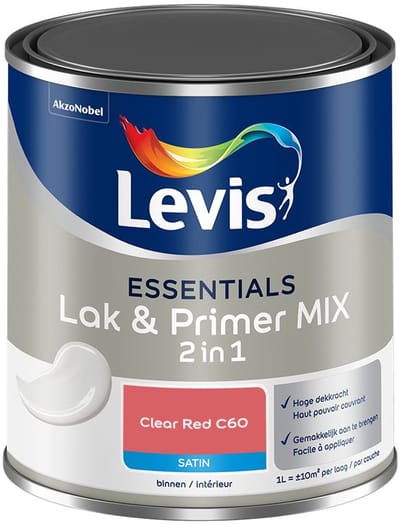 Levis - Essentials Lak & Primer Mix - Clear Red C60 - Mengverf - 1 L