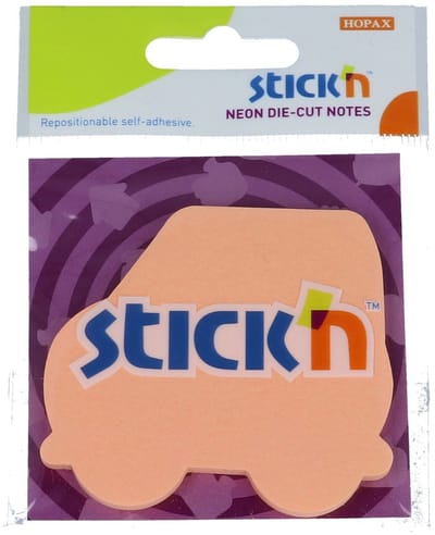 Stick'n Sticky Auto Notes - 70 x 70 mm - Auto - 50 Memoblaadjes - Licht Roze - Sticky Notes